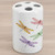 Lunarable Dragonfly Ceramic Toothbrush Holder, Group of Dragonflies Colored Patches Elongated Body Winged Animal Design, Decorative Versatile Countertop for Bathroom, 4.5" X 2.7", Multicolor