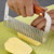 Crinkle Potato Cutter, Wavy Chopper Knife, Upgraded Stainless Steel Blade, Safe Kitchen Tools Wavy Slicer for Fruit, Vegetable, Carrot, Potato