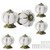 Furcoitur 6PCS Ceramic Knobs Pumpkin Door Knobs, Drawer Pull Knobs Cabinet Knobs for Kitchen, Cabinets, Dresser Drawers -White-