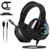 Gaming Headset for PS4 Nintendo Switch, ONIKUMA Gaming Headsets with Mic for PC Xbox One Mac Bass Surround Sound Over Ear Headphone with Noise Cancelling Microphone/Soft Memory Earmuffs/RGB Lights