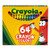 Crayola 52064D Classic Color Crayons in Flip-Top Pack with Sharpener, 64 Colors