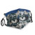 Miniature Schnauzer Face Mask Washable with Nose Wire Adjustable Bandanas for Men Women Black