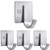 DGYB Bath Towel Adhesive Hooks Robe Hook Holder Wall Mount Heavy Duty Wall SUS 304 Stainless Steel Coat Hook Closet Door for Bathroom Bedroom Hotel Kitchen Garage Pool 4 Pack -J-Satin Nickel-