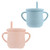 NUOBESTY 2pcs Baby Straw Cup Silicone Infant Trainer Cup with Handles Spill Proof Sippy Cups for Baby Infant Toddler
