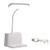 Desk Light with Pen Holder LED Rechargeable Table Study Lamp for Reading Dorm White,Multifunction Holders