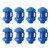 Trampoline Pole Cap 8PCS Universal Trampoline Enclosure Pole Cap Thickened and Durable Trampoline Pole Cap for Net Hook Trampoline Supply Diameter Trampoline Enclosure Pole Cap with Screw Thumb, Blue