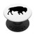Simple Bison Silhouette on White PopSocket Grip PopSockets PopGrip: Swappable Grip for Phones  and  Tablets