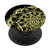 Black Golden Yellow Mandala Lotus Flower Zen Floral Gift PopSockets PopGrip: Swappable Grip for Phones  and  Tablets