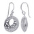 Swirl Design Sterling Silver French Wire Dangle Earrings