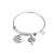 FEELMEM Granny Bracelet Grandma Gift Best Granny Ever Wire Bangle Bracelet with Family Tree Charm Gift for Grandmother Grammy -silver-