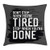 Ambesonne Fitness Throw Pillow Cushion Cover, Motivational Don't Stop Encouraging Keep Moving Brush Strokes, Decorative Square Accent Pillow Case, 18 X 18 Inches, Charcoal Grey Black White