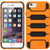 Dream Wireless Carrying Case for iPhone 6 - Retail Packaging - Black/Orange
