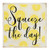 Dicksons Squeeze The Day Yellow Lemon 3 x 3 MDF Decorative Tabletop Plaque Sign