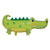 Alligator Birthday Party Shaped Mylar Balloon, 1 ct