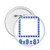 Square Area Blue Illustration Pattern Round Pins Badge Button Clothing Decoration 5pcs Gift