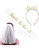 YULIPS Bride to Be Sash  and  Headband Tiara  and  Shoulder Length Veil SetAccessories for Bachelorette Party Bridal Shower Hen Party