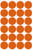 Royal Green Color Coding Labels Dot Stickers 25 mm 1 inch - Orange 25mm - 1200 Pack