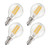 CTKcom G45 4W E14 Base Candelabra LED Bulbs Dimmable-4 Pack--Vintage Edison LED Bulb 40W Equivalent 2700K Warm White Lamp for Home,Pendant Lights,Sconces,Antique Light Fixtures 110V~130V AC