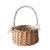 Flower Girl Baskets Wicker Woven Basket Willow Hand Woven Basket with Handle and Lace Bow Picnic Basket Woven Eggs Candy Basket Flower Basket for Wedding