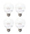 GE Lighting Dimmable LED 5-watt -40-watt Replacement-, 350-Lumen G25 Light Bulb with Medium Base, Soft White, 4 Bulbs
