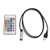Lamp Strip Remote Control 24 Key LED Strip Light Controller Remote Wireless Controller 5-24V Advanced Control Chips Electronic Components for Various Lamps-Cable length 1 meter-
