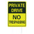 WaaHome Private Drive Yard Signs with Stakes, 12''X17'' Private Driveway No Trespassing Signs for Home Yard Outdoor