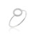 SOLIDSILVER- Sterling Silver Crystal Clear CZ Open Circle Ring | Sizes 9