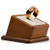 Oirlv Solid Wood Ring Holder,Square Single Ring Display Stand,Showcase Jewelry Display Bear