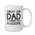 Coffee Mug for Dad from Daughter and Son, Great Job Dad I Turned Out Awesome Dad Mug for Fathers Day, Dad Birthday and Daddy Christmas Gift white 16oz