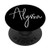 Alyssa Name White on Black - Alyssa PopSockets Grip and Stand for Phones and Tablets