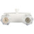 RV/Mobile Home Shower Faucet with Top Threaded Diverter - White with Clear Handles