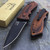 7.75" ELK RIDGE WOOD SPRING ASSISTED FOLDING POCKET KNIFE Blade Open Assist
