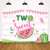 Lofaris Watermelon Backdrop 2nd Birthday Watermelon Theme Two Sweet Birthday Party Decorations Pink Stripe Photography Background Second Birthday Sweetheart Cake Table Banner Photo Studio Props 7x5ft