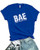 Decrum BAE: Best Aunt Ever | Cute Funny Niece Nephew New Baby Round Neck T-Shirt for Women | BAE Blue, S