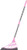 Multifunction Magic Broom, 2-in-1indoor Silicone Broom Wiper, with Squeegee and Telescopic Handle -Pink-