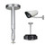 Drsn Universal Drop Ceiling Projector Mount Projector Wall Mount Height Adjustable 10.23-15.35 in Projection Silver Pivot Ball Head 360° Rotatable for Projector CCTV DVR Camera