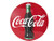 Coke Coca Cola Round Retro Vintage Die Cut Embossed Tin Sign