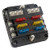 6-Way Fuse Block, Negative Bus Fuse Box with Damp-Proof Cover and LED Warning Indicator, DC 12-24V Boat Fuse Panel, Fuse Holder for Vehicle Car Buses