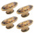 Tulead 5PCS Cabinet Knobs Retro Drawer Pull Knobs Furniture Hardware Decorative Dresser Cupboard Pull Handles Golden Zinc Alloy Wardrobe Knobs 2.16"x0.96"x1.2"