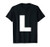 Letter L Capital Alphabet Monogram Initial T-Shirt