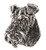 Antique Pewter Wire Fox Terrier Dog Head Pin D184