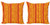 Ambesonne Orange Decorative Throw Pillow Case Pack of 2, Vertically Stripes Pattern with Flowers Swirled Leaves and Dots Design, Couch Bedroom Living Room Cushion Cover, 20", Orange Yellow