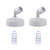Wireless Spotlight Indoor Accent Lights with Remote?RGB LED Dimmable Light Battery Operated, Closet Lights with Rotatable Light Head for Painting Picture, Stick on Artwork Lighting 2 Pack Silver