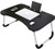 Lap Desktop for Laptop, Foldable Breakfast Serving Bed Table Tray - Laptop Lap Desk with Slot Tablet, Lap Table for Bed, Writing Desk, Drawing Table for Floor  and  Bed - Black