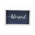 Paris Loft Blessed Wall Signs Decor|Blessed Script Rustic Wood Box Wall Hanging Plaque Sign|Farmhouse Solid Wood Plank Wall Art 12x7.6''