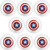 Hedstrom Avengers Captain America Tacky Toss, 8 Pack