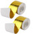 YaeMarine 2-Pack 2" x32.8' Gold Adhesive Backed Heat Barrier Tape,Glassfiber Heat Shield Reflective Tape Wrap Roll -10M-