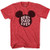 Disney Mickey Mouse World's Best Dad Ever Disneyland Graphic Adult T-Shirt-Heather Red,Small-