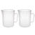 uxcell Measuring Cup 1000ml PP Plastic Graduated Beaker Clear with Handle for Lab Kitchen Liquids 2pcs