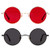 Two-pack Polarized John Lennon Style Round Sunglasses for Men Women Circle Hippie Glasses -Black/Grey plusGold/Clear Red- Two-pack Polarized John Lennon Style Round Sunglasses for Men Women Circle Hippie Glasses -Black/Grey plusGold/Clear Red-